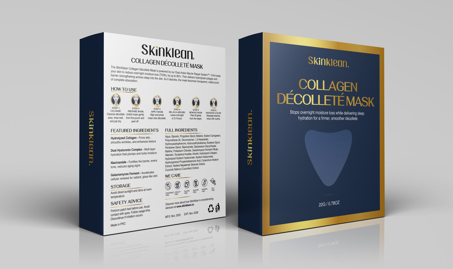 SkinKlean© Collagen Décolleté Mask