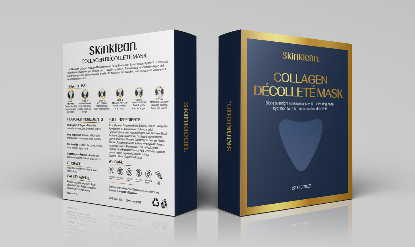 SkinKlean© Collagen Décolleté Mask
